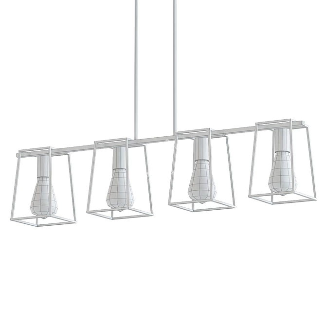 Sleek Filmore Linear Suspension 3D model image 2