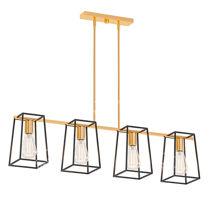 Sleek Filmore Linear Suspension 3D model image 3