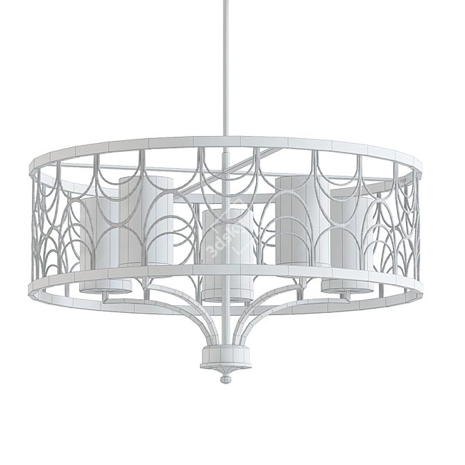 Elegant Five-Light Chandelier 3D model image 2