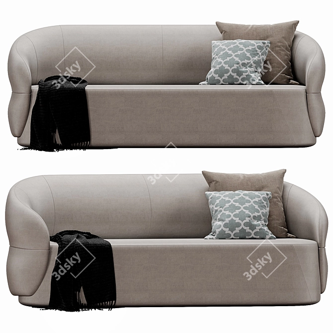 Modern Ditre Clip Sofa: Stylish, Versatile Design 3D model image 1