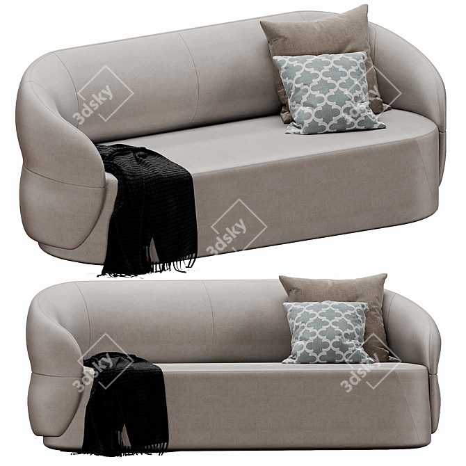 Modern Ditre Clip Sofa: Stylish, Versatile Design 3D model image 2