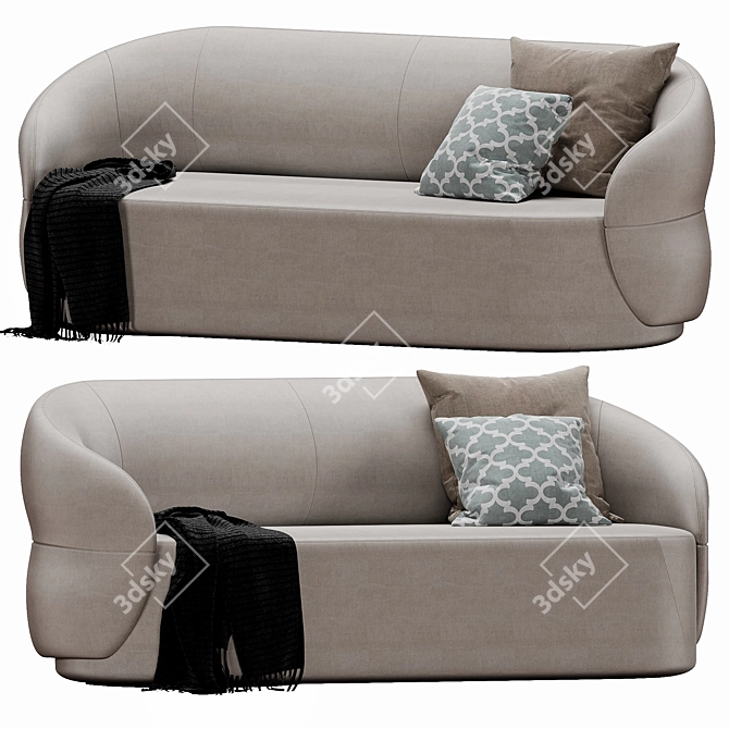 Modern Ditre Clip Sofa: Stylish, Versatile Design 3D model image 4