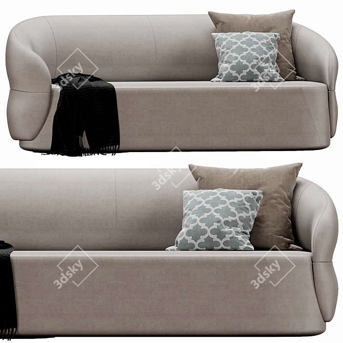 Modern Ditre Clip Sofa: Stylish, Versatile Design 3D model image 5