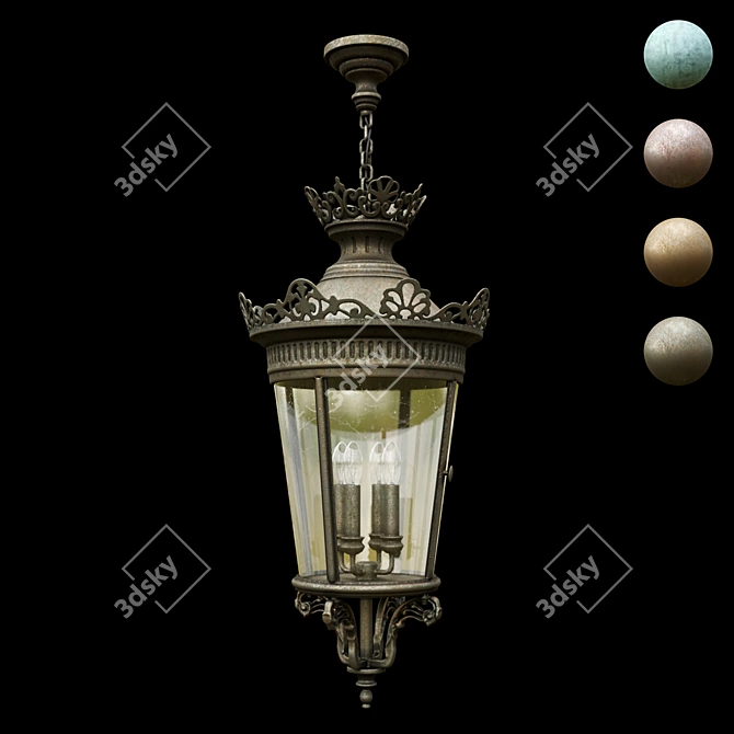 Columbia Wallmount Hanging Light 3D model image 1