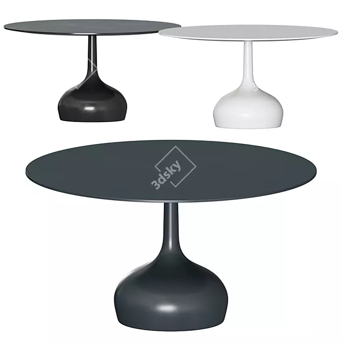 SAEN Sculptural Dining Table 3D model image 4