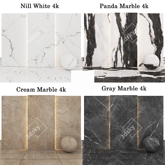 Marble Fusion Collection 3D model image 2