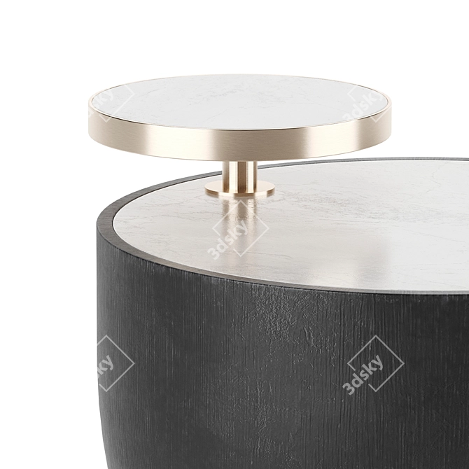 Elegant Theo Accent Table 3D model image 2