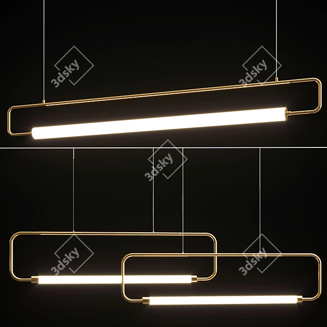 Island Glow: Modern LED Suspension 3D model image 1