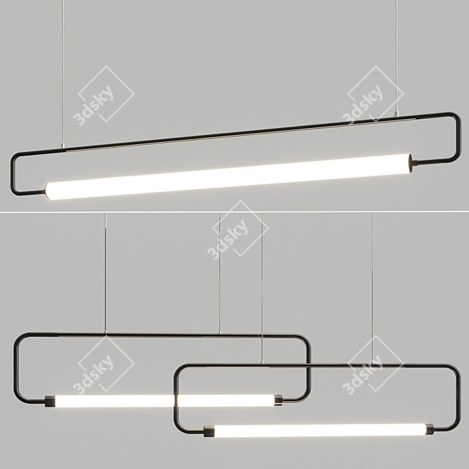 Island Glow: Modern LED Suspension 3D model image 2