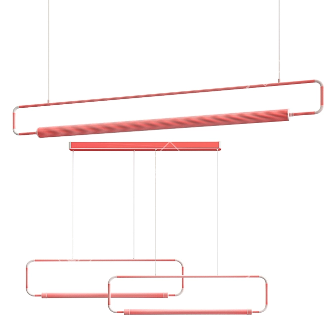 Island Glow: Modern LED Suspension 3D model image 3