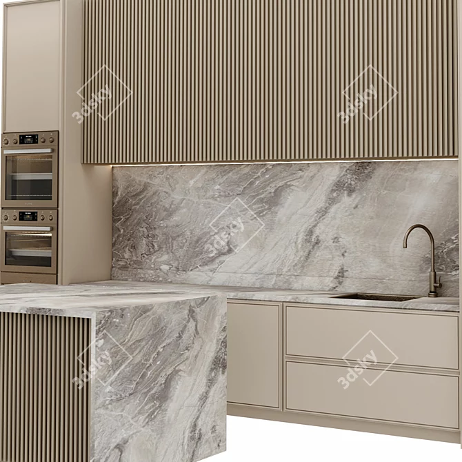 Modern Kitchen Set: High-Quality 3D Model 3D model image 4