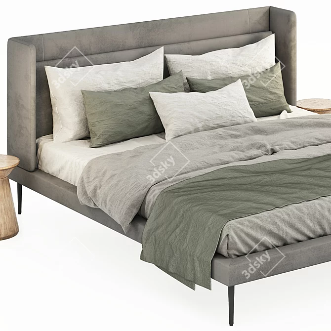 Stylish BoConcept Austin Bed 3D model image 3