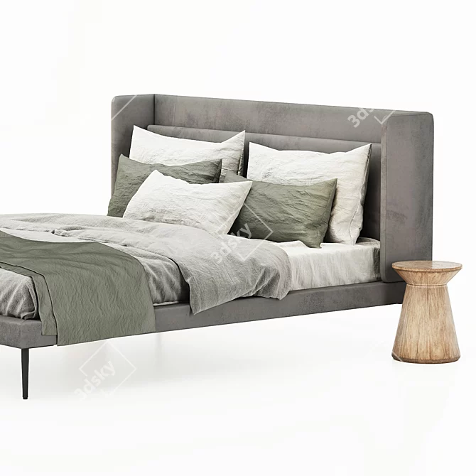 Stylish BoConcept Austin Bed 3D model image 6