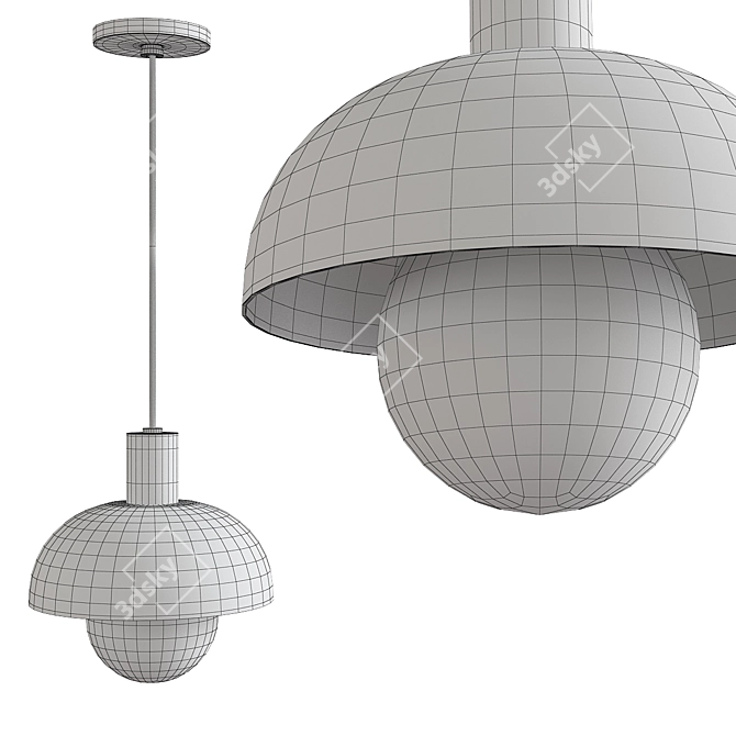 Elegant Kyla Pendant Light 3D model image 2