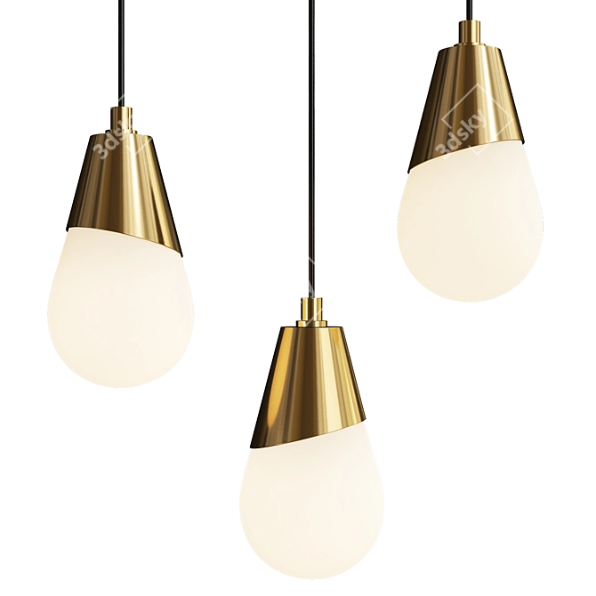 Cora Pendant Light: Timeless Elegance 3D model image 1