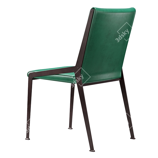 Sleek Berlin Dining Chair 3D model image 2