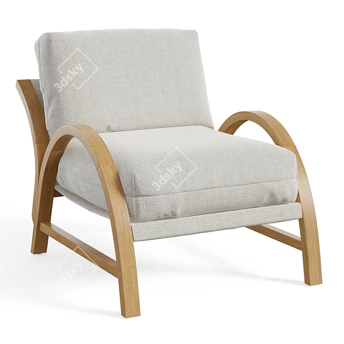 Playful and Trendy Estrada Chair 3D model image 1