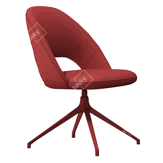 Roma Furman Armchair: Modern Elegance in Compact Design 3D model image 6