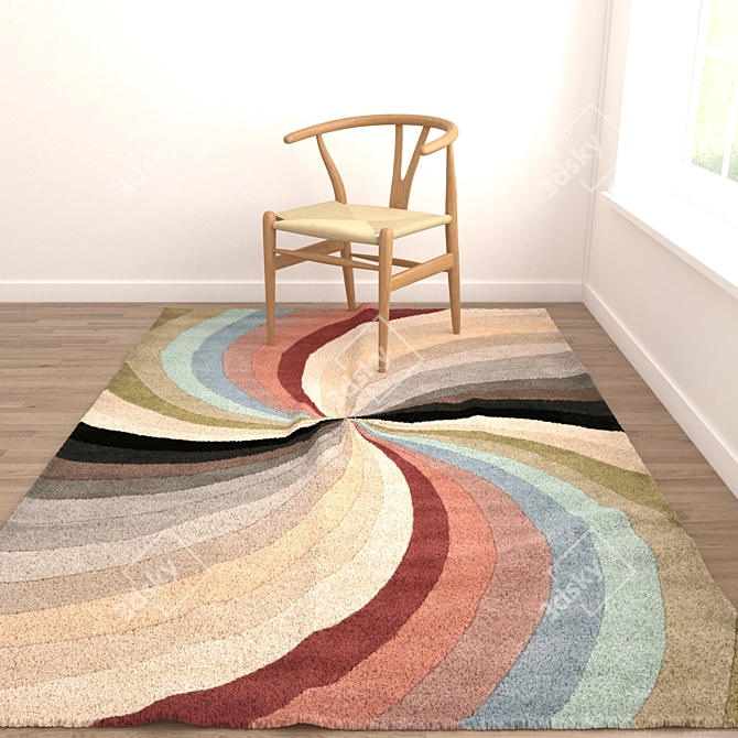 Versatile Collection: Textured Rugs 3D model image 5