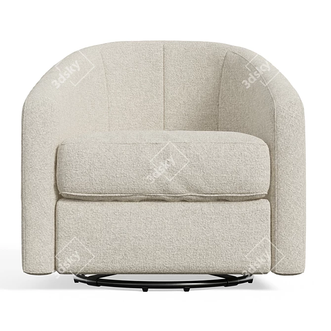 Comfortable Mid-Century Swivel Glider 3D model image 2