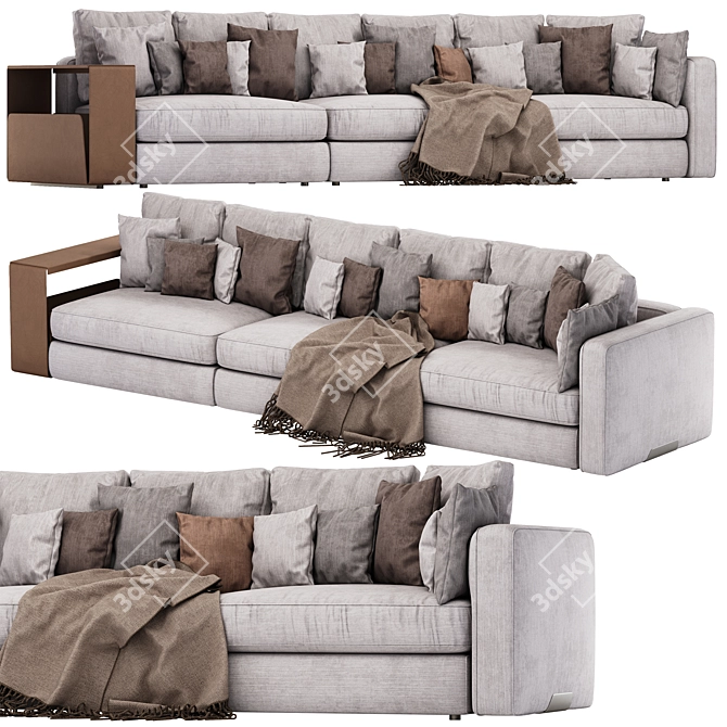 Sleek FLEXFORM Harper Sofa 3D model image 1