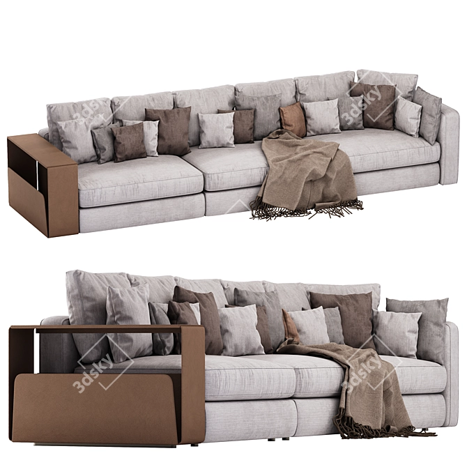 Sleek FLEXFORM Harper Sofa 3D model image 2