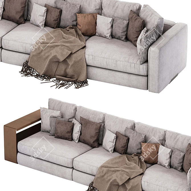 Sleek FLEXFORM Harper Sofa 3D model image 4