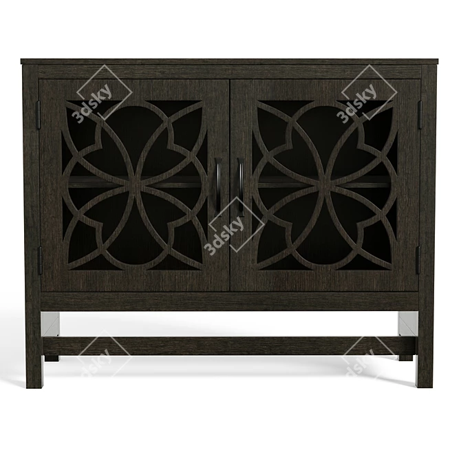 Vintage Mathur Accent Cabinet 3D model image 2