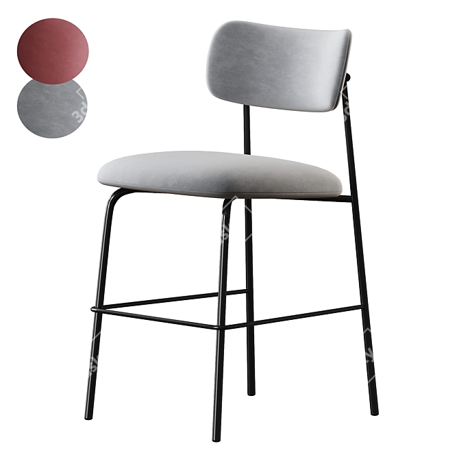 Artifort Aloa Bar Stool - Modern, Stylish, Versatile 3D model image 1