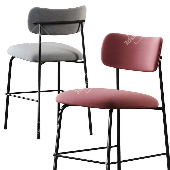 Artifort Aloa Bar Stool - Modern, Stylish, Versatile 3D model image 4