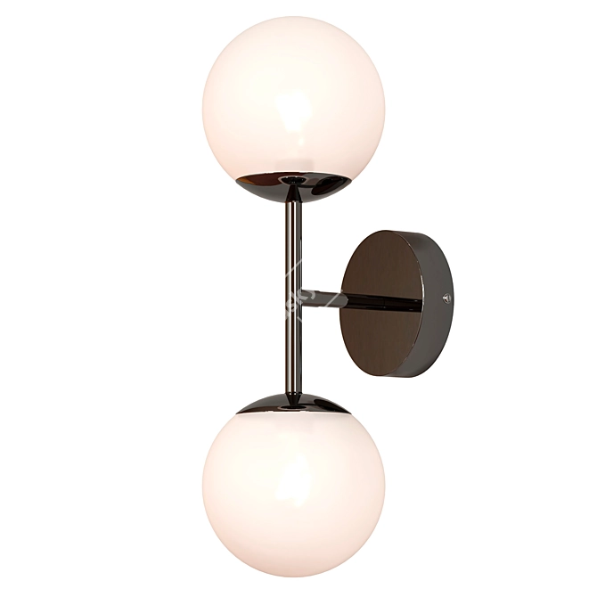 Copper Sconce Globe Wall Light 3D model image 2