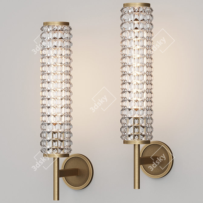 BINA Glass Cylinder Wall Lamp 3D model image 1