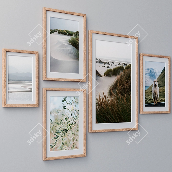 Versatile Set of Wall Paintings 3D model image 2