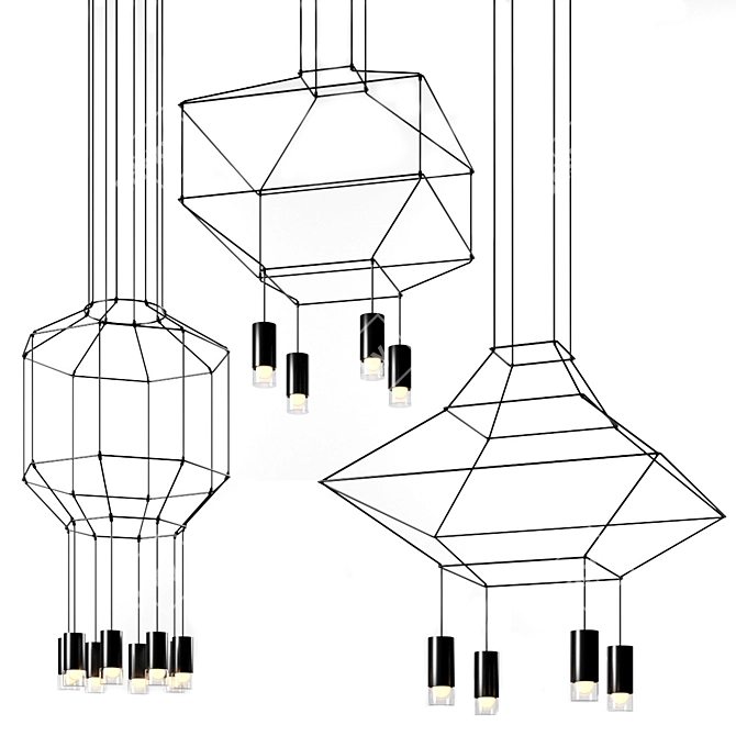 Peking Pendant Chandelier: Elegant Lighting Solution 3D model image 3