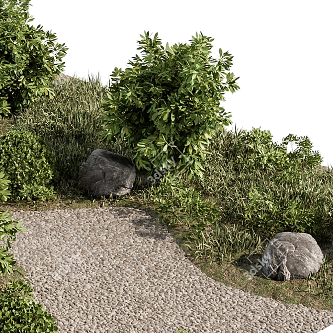 Outdoor Oasis Landscape Furniture Set 3D model image 2