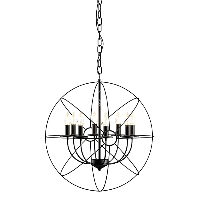 Elegant Vitaluce Pendant Chandelier 3D model image 1