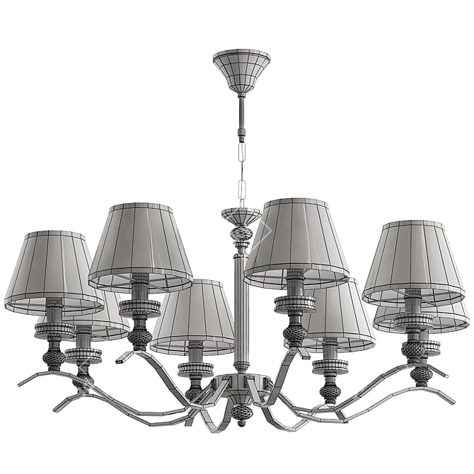 Freya Alessandra FR2016PL-08BZ Pendant Chandelier 3D model image 2