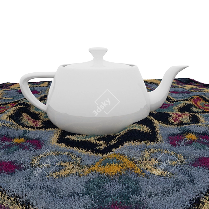 Modern Round Rugs Set 3D model image 5