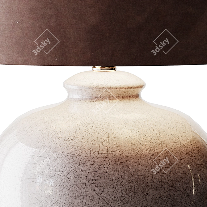 Elegant Hadley Ceramic Table Lamp 3D model image 3