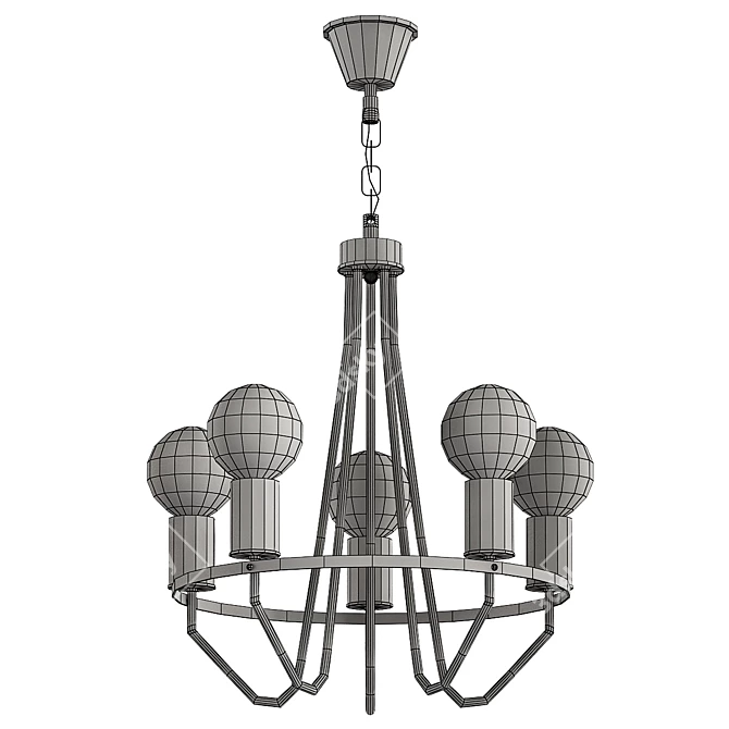 Elegant Freya Arabella Pendant Chandelier 3D model image 1