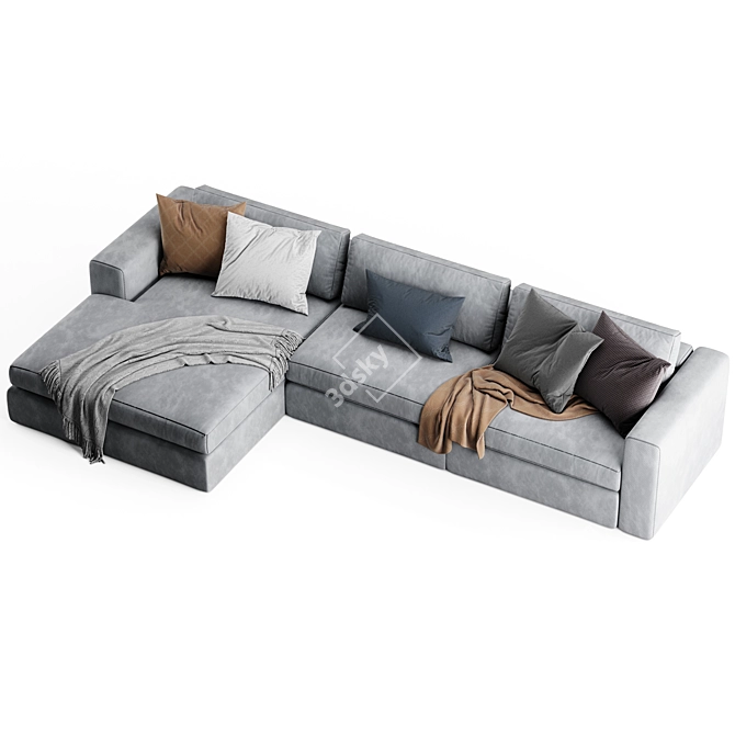 Modern Urban Chaise Longue Sofa 3D model image 6