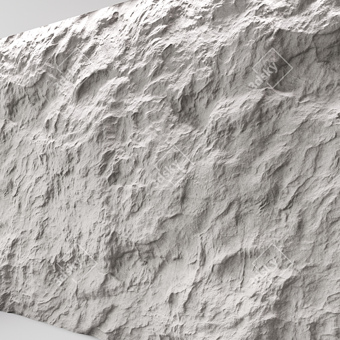 Seamless Rock Cliff Wall Textures 3D model image 2