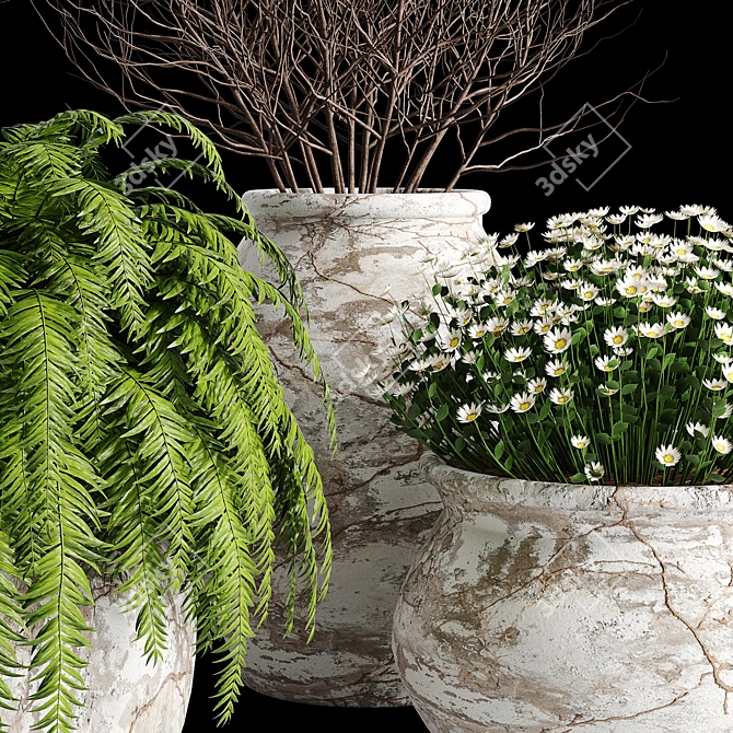 Botanical Bliss: Indoor Plant Collection 3D model image 2