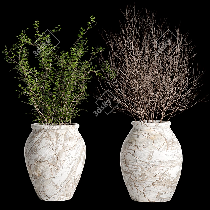 Botanical Bliss: Indoor Plant Collection 3D model image 5