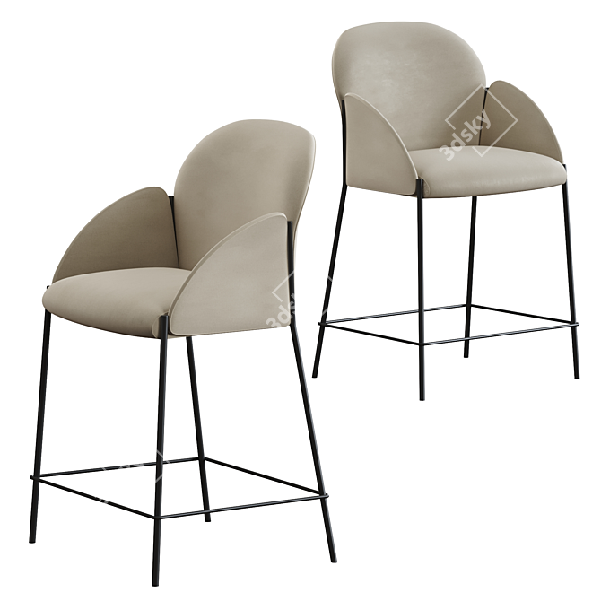 Artifort Andrea Modern Bar Stool 3D model image 3