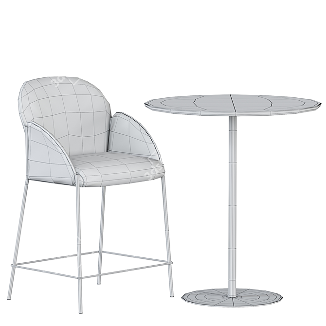 GUBI 1.0 Bar Table - Stylish and Versatile 3D model image 6