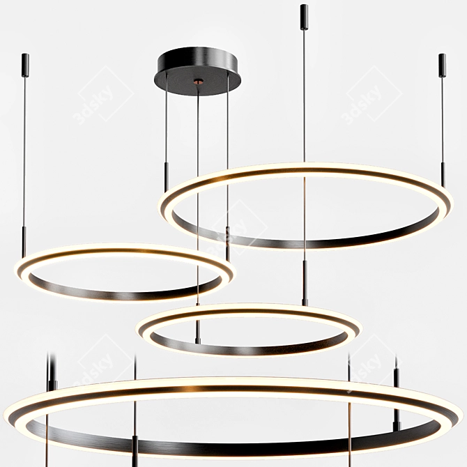 Elegant VISIT Pendant Light 3D model image 1