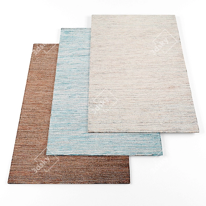 High-Resolution Rugs Set 3D model image 1