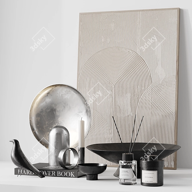 5-Piece Geometric Decor Set 3D model image 2