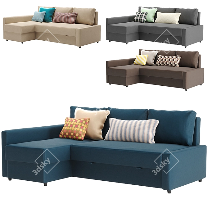 IKEA FRIHETEN Corner Sofa - Versatile & Stylish 3D model image 1